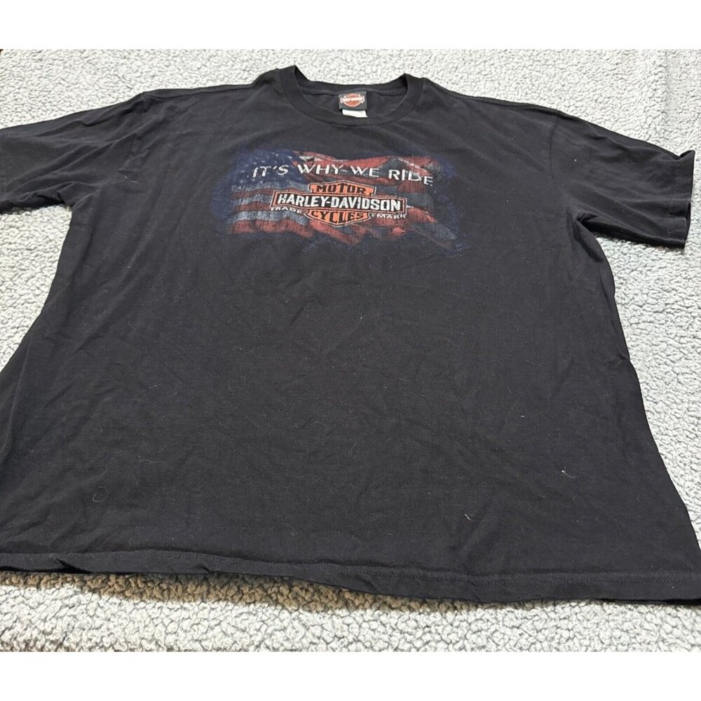 Harley Davidson T Shirt 2X XXL Motorcyle San Antonio Texas Cowboy Alamo City Blk